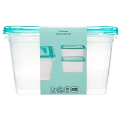 5Five Fresh&Freeze Polyethylene Strorage Box Pack (2 L, 2 Pc.)