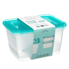 5Five Fresh&Freeze Polyethylene Strorage Box Pack (2 L, 2 Pc.)