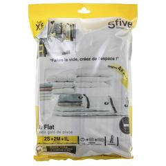 5Five Polyethylene Air-Flat Vacuum Bag (120 x 70 x 2.5 cm ,5 Pc.)