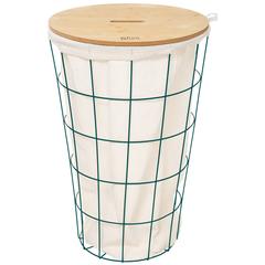 5Five Modern Metal Laundry Basket (38.5 x 38.5 x 57 cm)