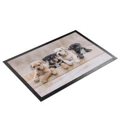 Polyester Puppies Printed Doormat (40 x 60 cm)