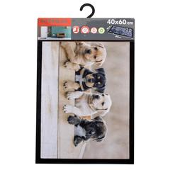 Polyester Puppies Printed Doormat (40 x 60 cm)