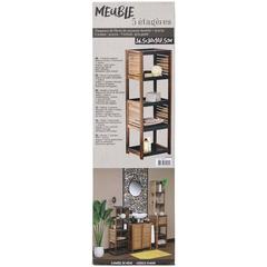 Tendance Acacia MDF 5-Shelves Cabinet (36.5 x 30 x 108.5 cm)
