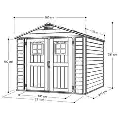 Cosmoplast Duramax StoreMate Plus Vinyl Garden Shed (182.88 x 182.88 cm)