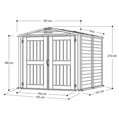 سقيفة حديقة فينيل كوزموبلاست ستورميت بلس (213.36 × 213.36 سم)