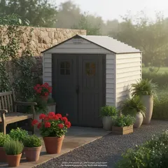 Cosmoplast StoreMate Plus Vinyl Garden Shed (213.36 x 213.36 cm)