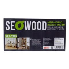 Seowood Pinewood Multi Purpose 5-Tier Modular Rack (28 x 49 x 129.5 cm)