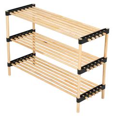 Seowood Pinewood Multi Purpose 3-Tier Modular Shelf (28 x 76 x 52 cm)