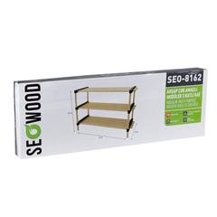 Seowood Pinewood Multi Purpose 3-Tier Modular Shelf (28 x 76 x 52 cm)