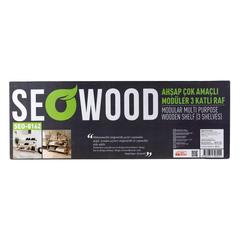 Seowood Pinewood Multi Purpose 3-Tier Modular Shelf (28 x 76 x 52 cm)