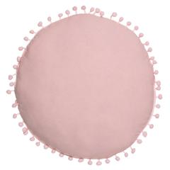 Atmosphera Polyester Round Cushion W/ Pompoms (39 x 16 x 39 cm)