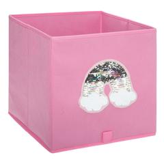 Atmosphera Polypropylene Rainbow Sequin Storage Box (29.5 x 29 x 29 cm)
