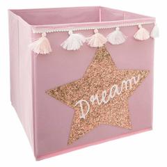 Atmosphera Polypropylene Dream Sequin Non Woven Storage Box (29 x 29 x 29 cm)