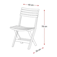 Cosmoplast Plastic Folding Chair (40 x 35 x 78 cm)