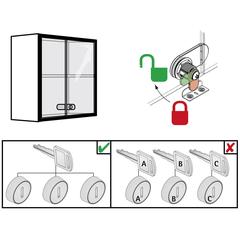 Hettich Steel Glass-Door Lock (4-14 mm)