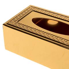 Adora Gold Plated Tissue Box (7 x 5 x 13 cm)