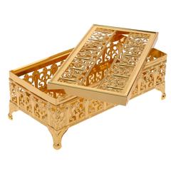 Adora Gold Plated Tissue Box (23 x 23 x 30 cm)