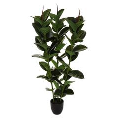 Artificial Ficus Robusta Plant W/Pot (40 x 120 cm)