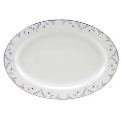 Queens Ceramic Bone China Oval Plate (23 x 8 x 23 cm)