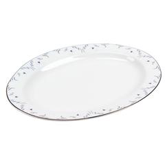 Queens Ceramic Bone China Oval Plate (23 x 8 x 23 cm)