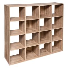 5Five Mix n' Module Wood 16 Compartment Storage Shelf (134 x 32 x 134 cm)