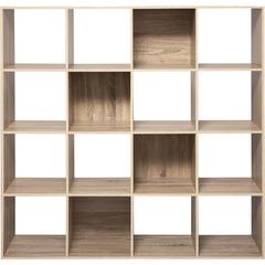 5Five Mix n' Module Wood 16 Compartment Storage Shelf (134 x 32 x 134 cm)