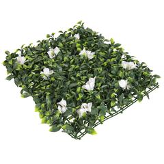 Decorative Green Leaves Square w/Large White Flowers (50 x 50 cm)