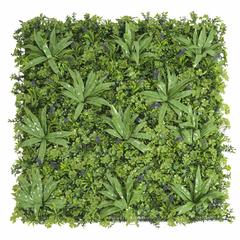 Premium PE Green Wall W/Purple Flowers (100 x 100 cm)