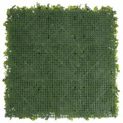 Premium PE Green Wall W/Purple Flowers (100 x 100 cm)