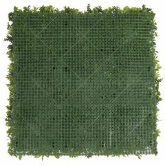 Premium PE Green Wall W/White Flowers (100 x 100 cm)