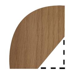 Oak Rounded Quadrant Moulding (8 x 8 x 2400 mm)