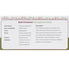 Growhub Microgreen Cinnamon Basil Seeds Pack