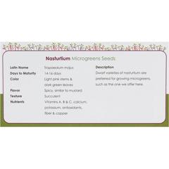 Growhub Microgreen Nasturtium Seeds Pack