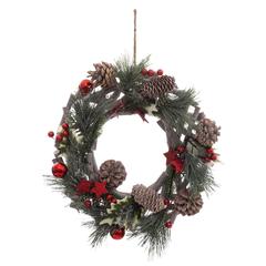 Atmosphera Christmas Eve Wood Branch Wreath (32 x 8 cm)