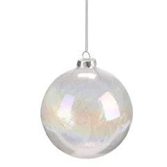 Atmosphera Polar Breath Transparent Glass Bauble (10 cm)