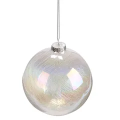 Atmosphera Polar Breath Transparent Glass Bauble (10 cm)