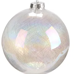 Atmosphera Polar Breath Transparent Glass Bauble (10 cm)