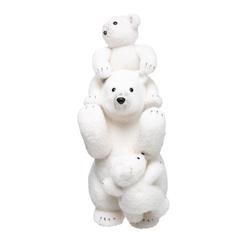 Atmosphera Polystyrene Giant Polar Bear Family Decor (27 x 22 x 52 cm)