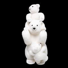 Atmosphera Polystyrene Giant Polar Bear Family Decor (27 x 22 x 52 cm)