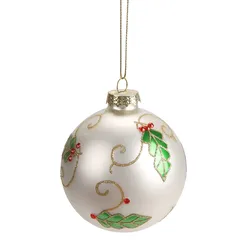 Atmosphera Soir De Noël Glass Ball (8 cm)