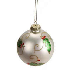 Atmosphera Soir De Noël Glass Ball (8 cm)