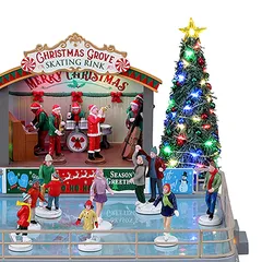 Lemax Electrical Christmas Grove Skating Rink Festive Décor (21.5 x 33.5 x 31 cm)