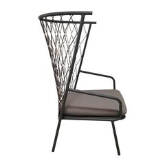 1-Seater Aluminum Rope Chair W/Cushion Icon (88 x 84 x 125 cm)
