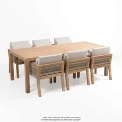 Seychelles Acacia Wood Rectangle Dining Table (220 x 100 x 73 cm)