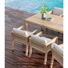 Seychelles Acacia Wood Rectangle Dining Table (220 x 100 x 73 cm)