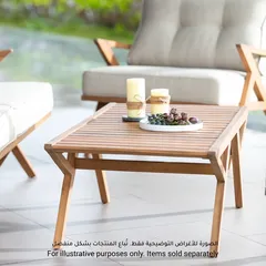 طاولة قهوة من خشب الأكاسيا أرجليس (120 × 60 × 40 سم)