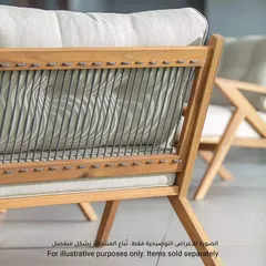 Argeles 3-Seater Acacia Wood Sofa W/Cushions (180 x 93.5 x 74.4 cm)