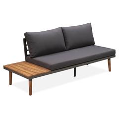 Acacia Wood Corner Sofa Set W/Cushions Newport