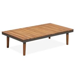 Acacia Wood Corner Sofa Set W/Cushions Newport