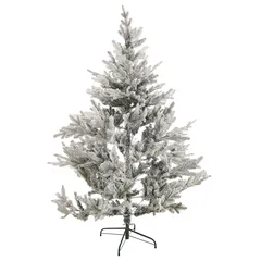 Feeric PVC Frosty Artificial Christmas Tree (147 x 180 cm)